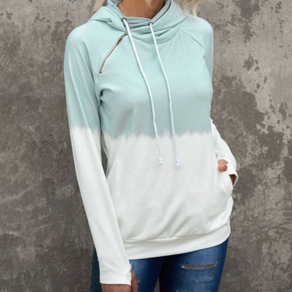 Drawstring zipper hoodie with pockets-21 PTP, 95% polyester and 5% elastane. - Picture 4 of 6